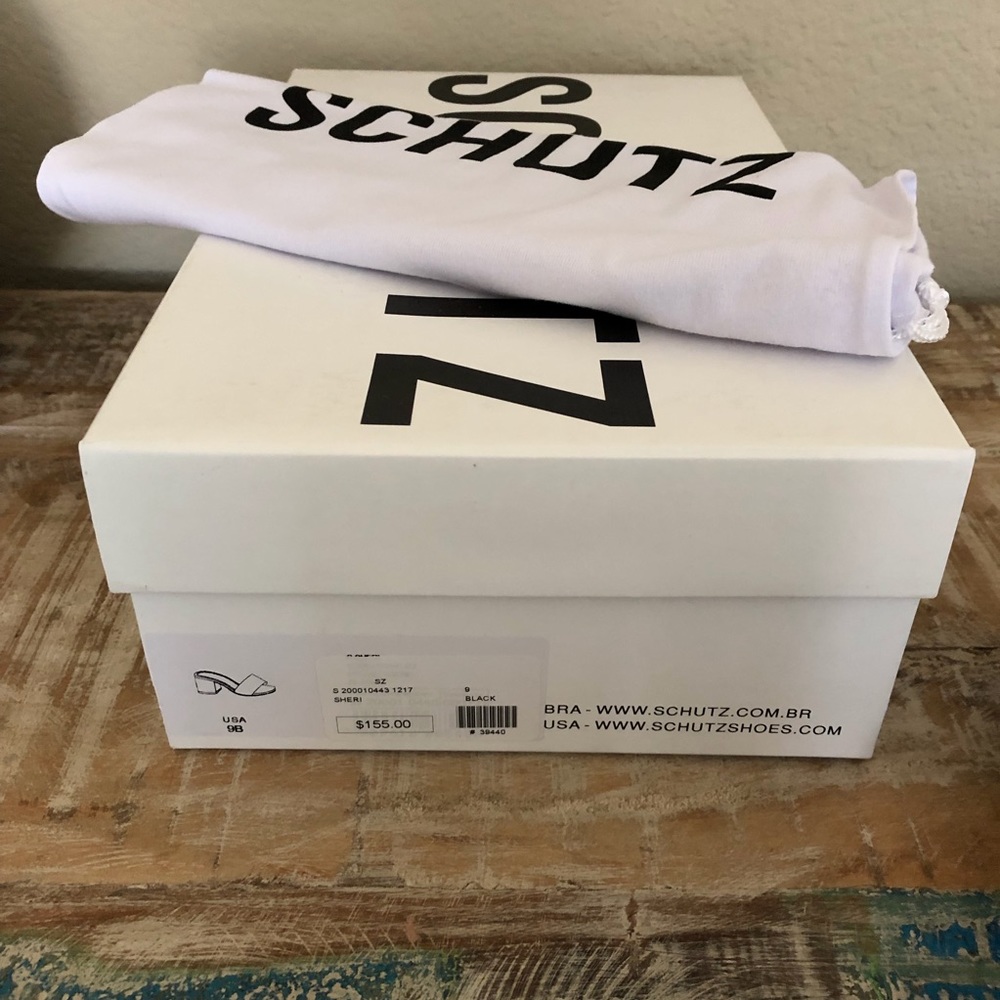 Schutz Sheri Suede Mule Sandals - Picture 9 of 10